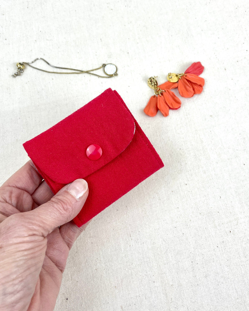 Mini trousse à bijoux rouge