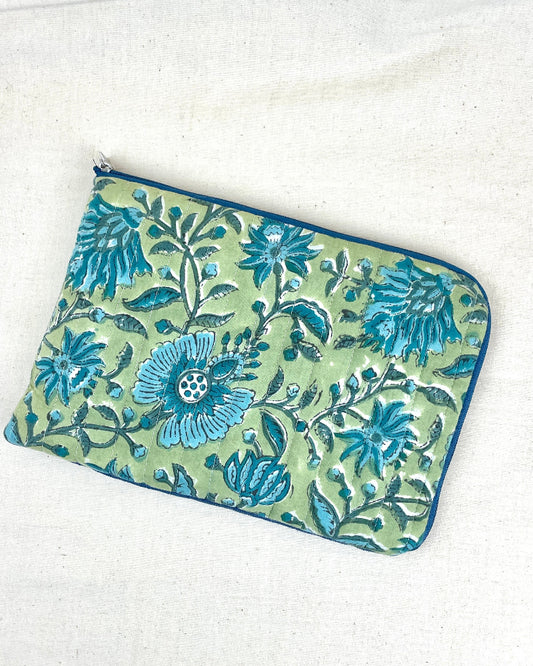 Housse ipad verte et bleue