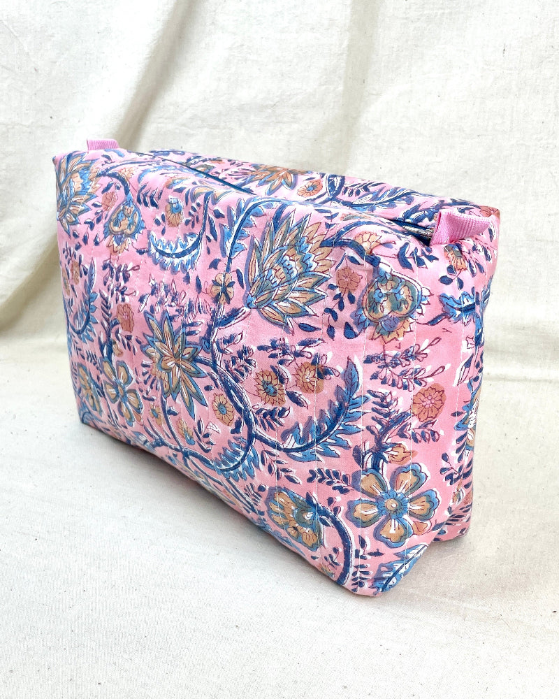 Grande trousse de toilette rose