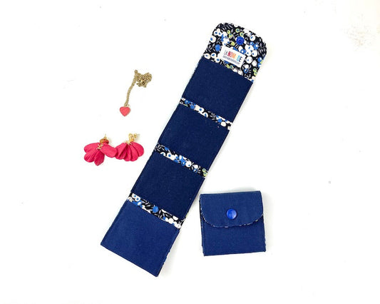 mini trousse a bijoux nomade bleue nuit