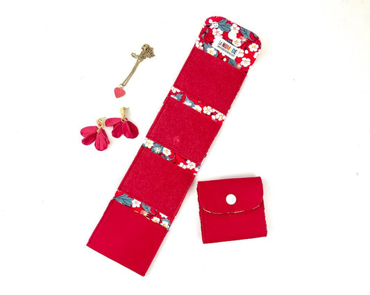 mini trousse a bijoux nomade rouge