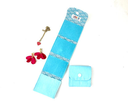 Mini trousse a bijoux nomade turquoise