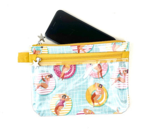 Petite_trousse_tactile_smartphone_motif_nageuses jaunes
