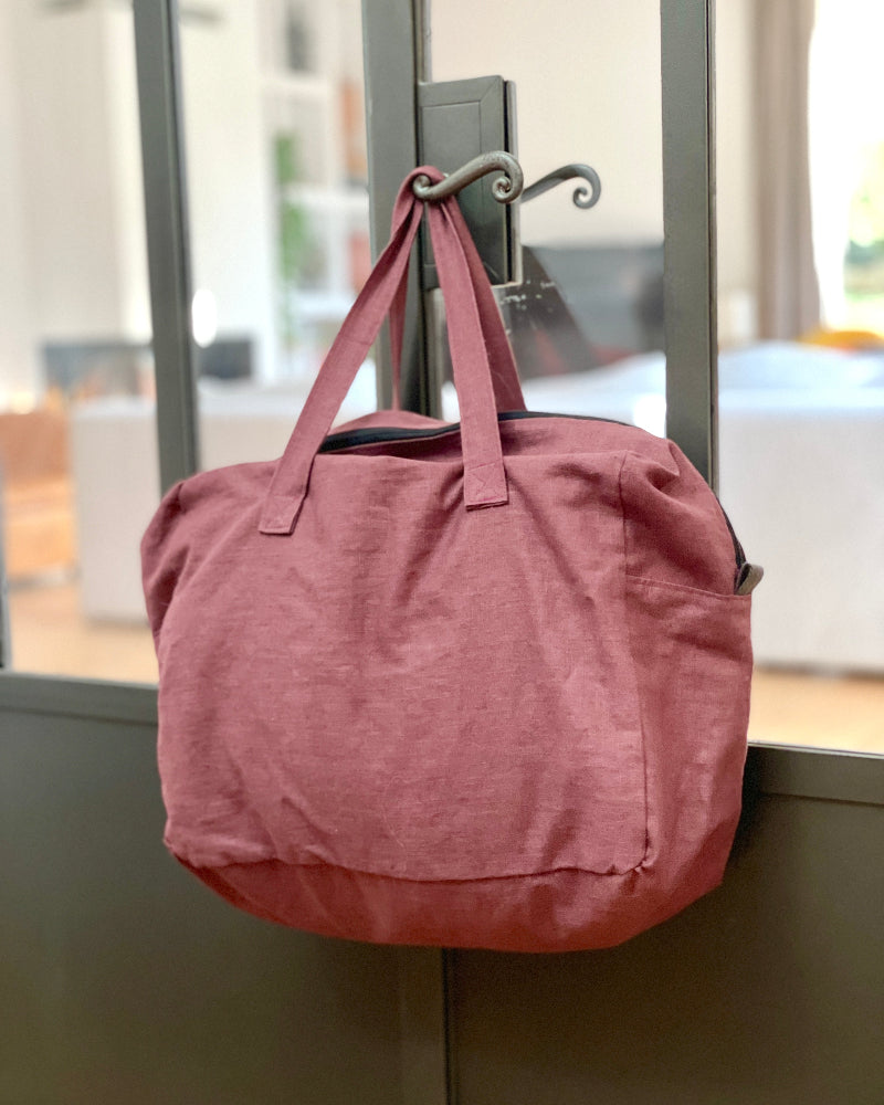 sac week end couleur prune