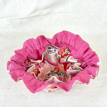 Trousse a bijoux aumonière rose