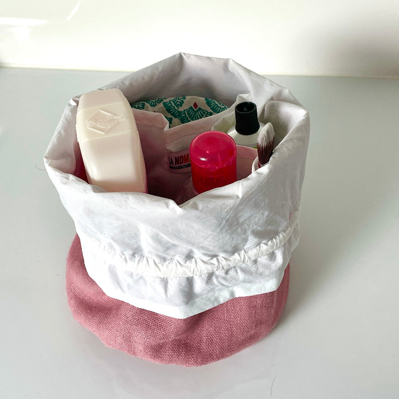 Trousse de toilette pochon couleur rose