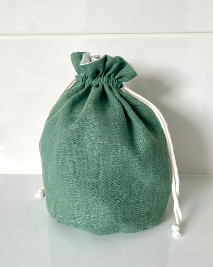 Trousse de toilette pochon couleur verte