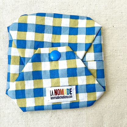 Etui à savon solide vichy bleu