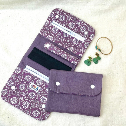 Trousse à bijoux nomade aubergine